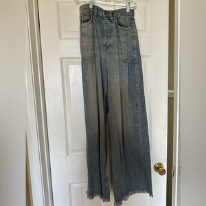 We The Free Blue Wide-Leg Jeans